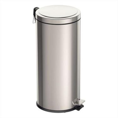 Imagem de Lixeira Inox Tramontina de até 30 Litros Cesto Com Pedal E Balde Remov