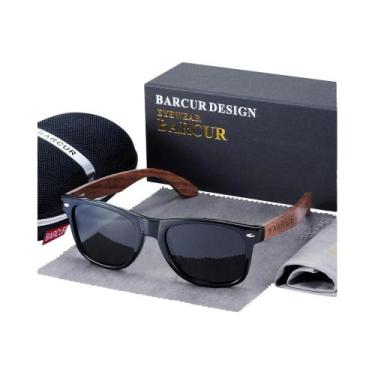 Imagem de Óculos de Sol Polarizados de Madeira de Nogueira Preta - UV400 - Para 