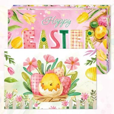 Imagem de Jogo americano de Páscoa, descartável, decorativo, retangular, papel de coelho, conjunto de tapetes de mesa para cozinha, festa, decoração de jantar (pacote com 30)