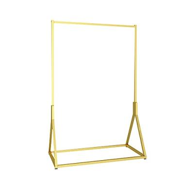 Imagem de Cabides resistentes, prateleiras de exibição de roupas de ferro forjado, prateleiras de secagem móveis domésticas, rolamento de carga forte, dourado (120 × 40 × 135 cm)