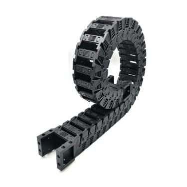 Imagem de Equipamento industrial 1 metro série 40 corrente de arraste mudo de alta velocidade cabo transportador de fio tipo ponte aberta ambos os lados correntes de transmissão de plástico (R100, S40X60mm)