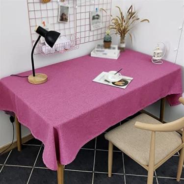 Imagem de Toalha de mesa de cor pura toalha de mesa de centro toalha de mesa retangular toalha de mesa impermeável decoração de festa toalha de mesa (cor: 26 especificações: 100 * 160 cm)