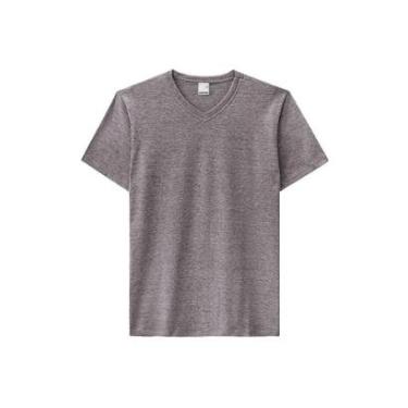 Imagem de Camiseta Masculina Básica Tradicional Malha Gola V Malwee - AZUL MARINHO - GG-Masculino