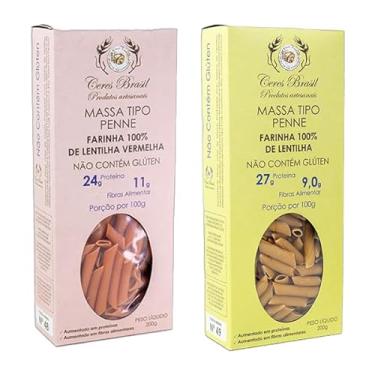Imagem de Kit 2 Penne Lentilha Ceres: Lentilha Vermelha, Amarela
