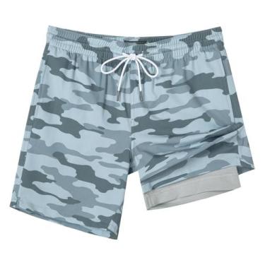 Imagem de Sunga SURF CUZ 7" Compressão Secagem Rápida Camuflado Cinza