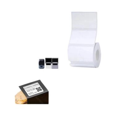 Imagem de Papel De Etiqueta Térmica Colorida Niimbot M2 Branco Prata Transparent