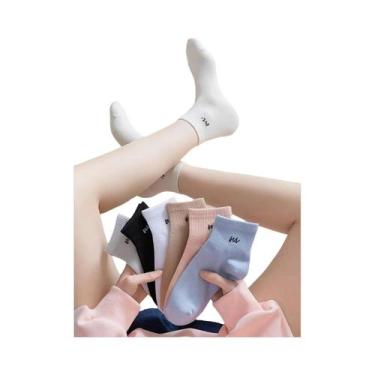 Imagem de Meias Curtas Femininas De Algodão Puro, 5 Pares, Estilo Japonês Modern