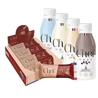 Imagem de Kit Display Chef Whey Bar 12Un + Chef Whey Dose Única 40g - Chef Whey-Unissex