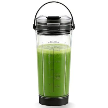 Imagem de Recipiente de reposição de 510 g compatível com liquidificador portátil Ninja Blast série BC100 e BC151, copo liquidificador com tampa para Ninja BC151BK BC151NV BC151MB BC151CR BC151EM BC151ND