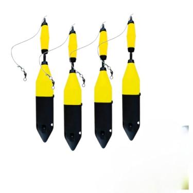 Imagem de Boia de Pesca Torpedo 45g com Alto Poder de Arremesso,Ótima Sensibilidade na Fisgada, Copo Interno Reforçado para Lançamento Longa Distância, Arraste Leve, Ideal para Rios e Lagos (amarelo)