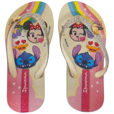 Imagem de Chinelo Dedo Infantil Menina Dia a Dia Casual com Glitter Escola Passeio Praia Disney 27477