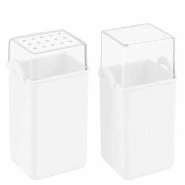 Imagem de Kit Paliteiro e Saleiro de Mesa 70ml Branco Coza Plástico Di