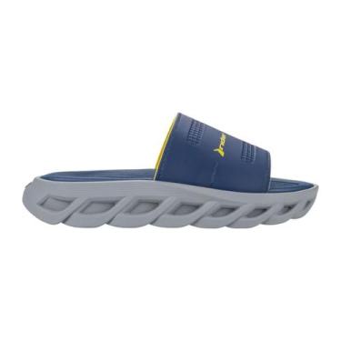 Imagem de Chinelo Meninos Slide Rider R Power Infantil, Cinza, Az, Amarelo, 32