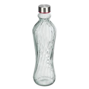 Imagem de Garrafa De Agua Squeeze Vidro Suco Água Portátil 1l H2o Transparente -