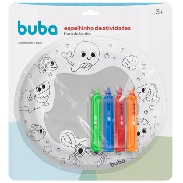 Imagem de Espelho Atividades Hora do Banho Colorir GIZ Cera Bebe Buba