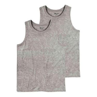 Imagem de Kit com 2 Camisetas Regata Masculina Hering 0111 Azul Marinho-Masculino