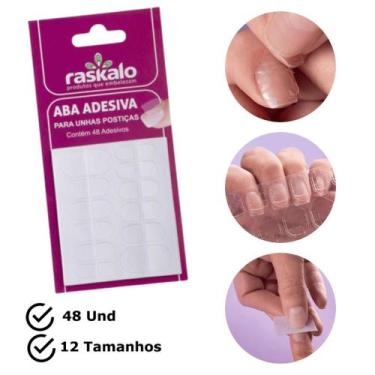 Imagem de Kit 48 Adesivo Para Unha Postiça Dupla Face Unhas Postiças Raskalo