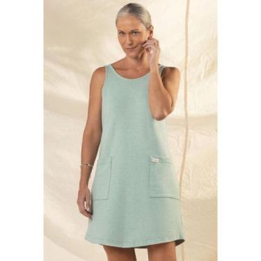 Imagem de Vestido Moletinho Eco Linho Marialicia Ref. 183659, Verde, G