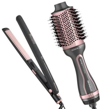 Imagem de Kit Mondial 2 em 1 Black Rose com Escova Secadora ES 11 BI Keratin e P