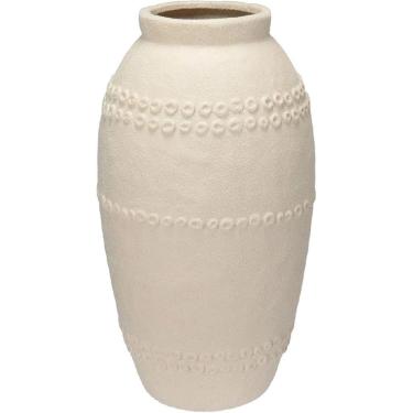 Imagem de VASO DECORATIVO ENFEITE CASA HOME&CO CERÂMICA 36x18x18cm CREME