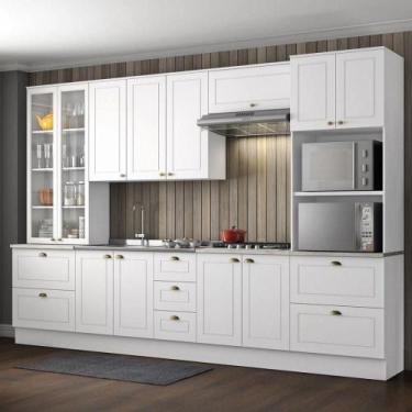 Imagem de Cozinha Completa 06 Peças Com Cristaleira Americana Branco - HENN