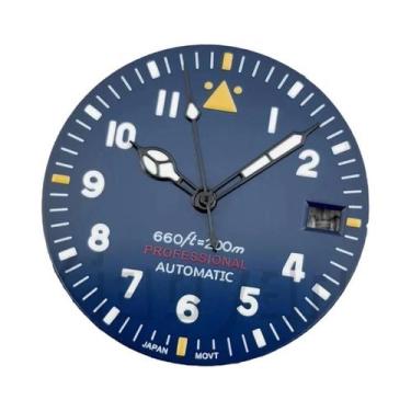 Imagem de Relógio De Mergulho Estilo Piloto Azul 29mm Com Mostrador E Ponteiros 