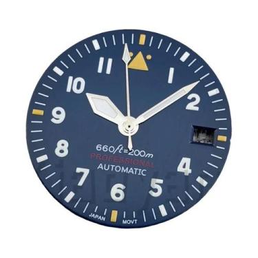 Imagem de Relógio De Mergulho Estilo Piloto Azul 29mm Com Mostrador E Ponteiros 