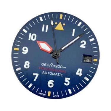 Imagem de Relógio De Mergulho Estilo Piloto Azul 29mm Com Mostrador E Ponteiros 