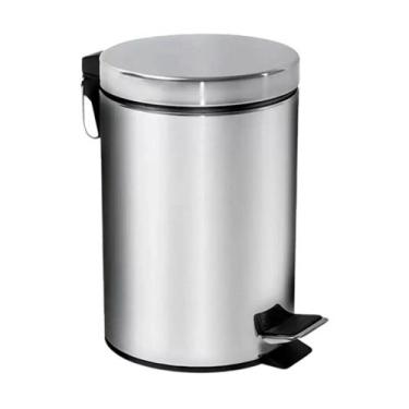 Imagem de Lixeira Aço Inox Com Pedal 12 Litros Domni