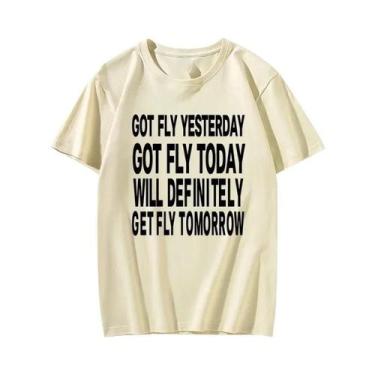 Imagem de Camiseta Masculina Oversized Y2K De Algodão Com Estampa De Letras, Est