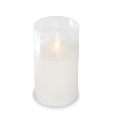 Imagem de Vela De Led Chama Viva Spa Copo Vidro Grande 15X7,5Cm