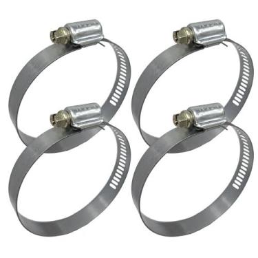 Imagem de Abraçadeira Aço Carbono Rosca Sem Fim 57X76 - 14MM - 4 UND Borrachas L