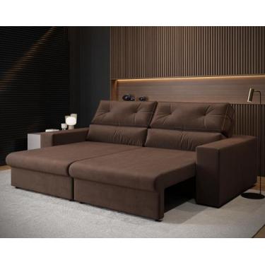 Imagem de Sofá Retrátil Reclinável 2 Lugares Suede 1,60m Hera - CIALAR MÓVEIS, M