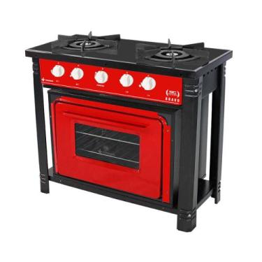 Imagem de Fogão Industrial com Forno 2 Bocas Duplas Bravo BR2BF Vermelho - Venân