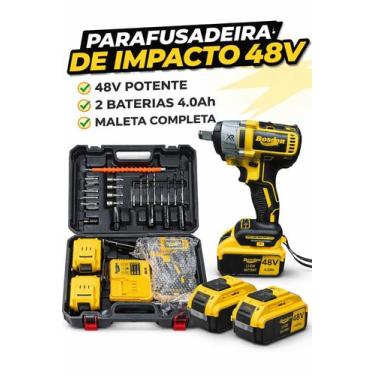 Imagem de Chave De Impacto 48v Profissional Maleta 35 Peças. - BOSDON