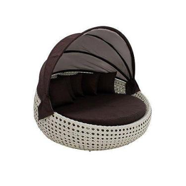 Imagem de Chaise Redonda Alumínio 1,50 ,fibra Sintética,piscina,promoção - Sarah
