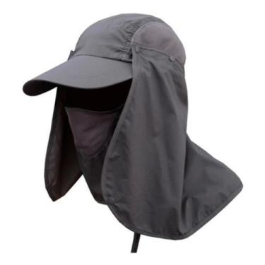 Imagem de Boné Chapéu Pesca Caminhada Com Proteção Uv Mosquito Unissex - - ShopM