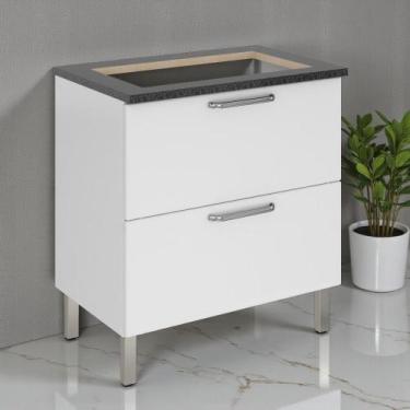 Imagem de Balcão Cozinha em Aço 1 Porta 1 Gaveta 80cm para Cooktop 4 Bocas Tarsi