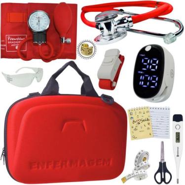 Imagem de Kit Enfermagem Maleta Completo Super Luxo + Monitor Glicose - Love Sau