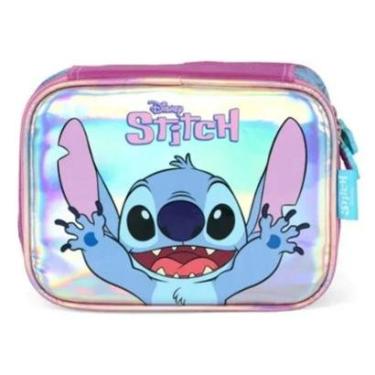 Imagem de Estojo Escolar Luxcel Box Stitch Holográfico Roxo EI42414SC-Unissex