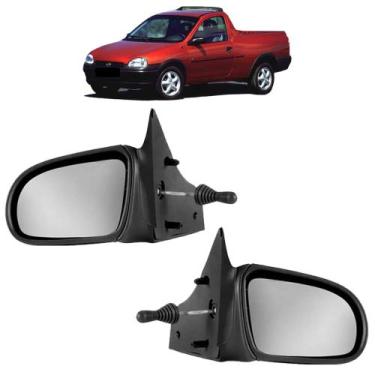 Imagem de PAR Retrovisor Corsa 2 e 4 Portas 1993 a 2002 Pick-Up Com Controle - P