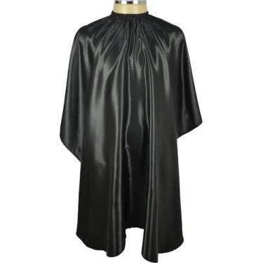 Imagem de Capa De Corte Cabeleireiro Barbearia Cetim Preto Pentale  - Congratula