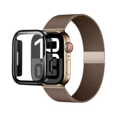 Imagem de Pulseira Milanese Em Ouro, Prata E Estampa De Leopardo Para Apple Watc