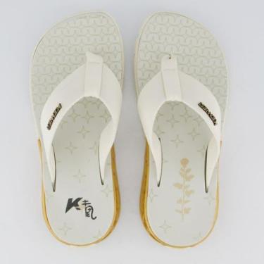 Imagem de Chinelo Kenner Rakka de Saturno Feminino Off White e Dourado, 40