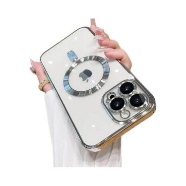 Imagem de Capa De Luxo Magsafe Com Revestimento Para iPhone pro Max 17 16 15 14 