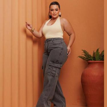 Imagem de Calça wilde leg cargo plus size - EARTH B., 48