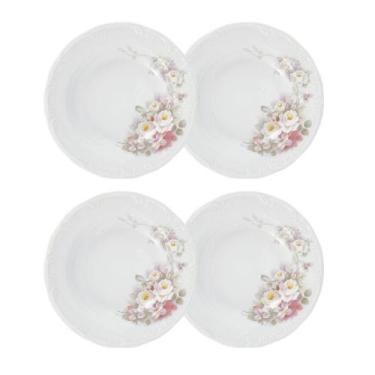 Imagem de Jogo 4 Pratos Rasos Eterna 26 cm Porcelana Schmidt