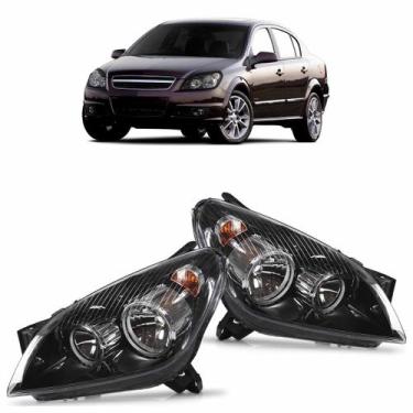 Imagem de Farol Dianteiro Vectra Sedan 2006 A 2008 Máscara Negra - Automotive Im