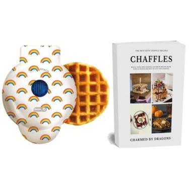 Imagem de Waffle Iron Dash MINI Rainbow de 4 polegadas com livro de receitas Cha