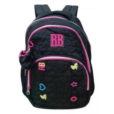 Imagem de Mochila De Costas Grande Juvenil Rebecca Bonbon Com Chaveiro, Preto